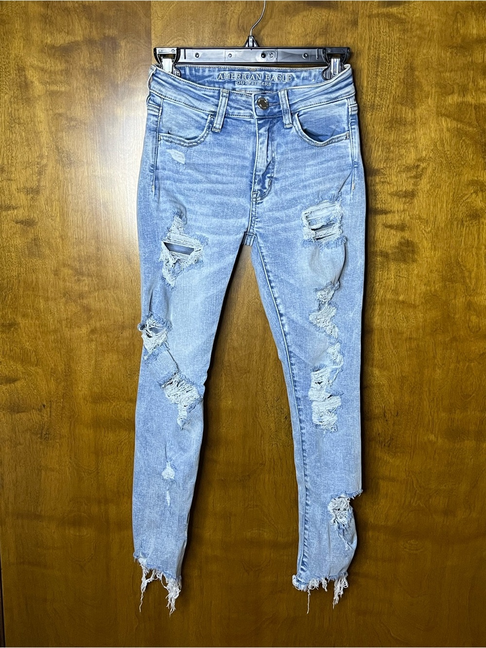 American Eagle Next Level Stretch Distressed Skinny Jeans Women’s Size 2 Regular
